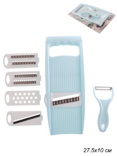 679023 (в уп.60шт.) - Терка для корейской моркови [01059796] 679023 (в уп.60шт.) - Терка для корейской моркови и овощечистка / DH-15 /, размер: 27,5х10см, материал: пластик, металл.