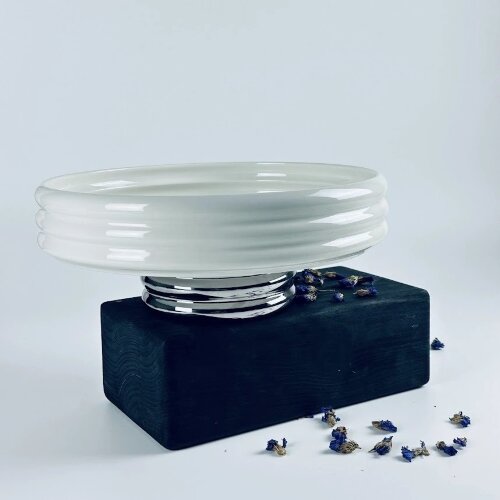 163-067 (в уп.8шт.) - Фруктовница круглая на ножке [01110488] 163-067 (в уп.8шт.) - Фруктовница круглая на ножке D=26см. MULTICOLOR в подарочной упаковке, материал: фарфор.