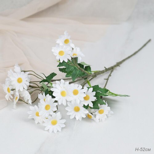 731577 (в уп.600шт.) - Цветок искусственный Ромашк [01108071] 731577 (в уп.600шт.) - Цветок искусственный Ромашка 52см. / 149NA-45 /, материал: пластик.