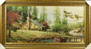 60*120 10 М/Р "Хижина в лесу" Картина гобелен [01084815]