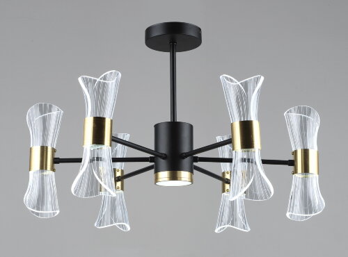 ВР-N5496/6 BK+GD LED120W D610*XH385мм (1) светильн [01100141] ВР-N5496/6 BK+GD LED120W D610*XH385мм (1) светильник потолочный