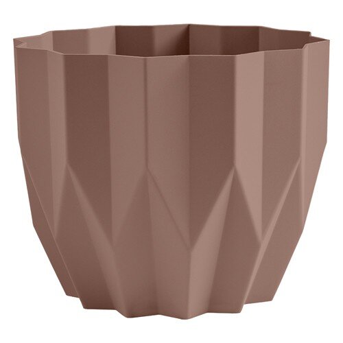 503349-РСВ (в уп.12шт.) - Кашпо &quot;Геометрия&quot; (3л.) [01106166] 503349-РСВ (в уп.12шт.) - Кашпо "Геометрия" (3л.) Цв. Мокачино (Арт. КШ-4574)