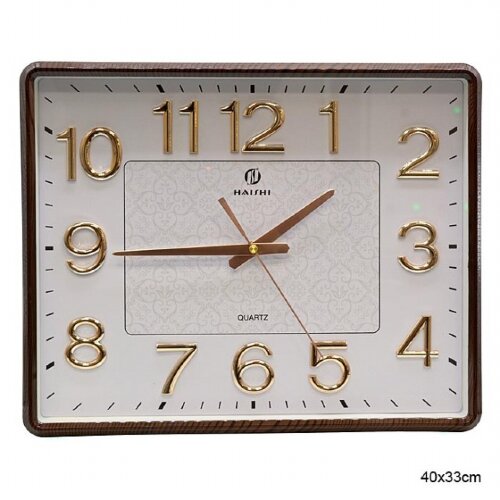 627546 (в уп.10шт.) - Часы настенные 40х33см. / 98 [01100970] 627546 (в уп.10шт.) - Часы настенные 40х33см. / 98768QZ /, материал: пластик, стекло.