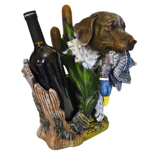 36861 (в кор.2 шт.) - Сувенир-подставка для бутылк [01097348] 36861 (в кор.2 шт.) - Сувенир-подставка для бутылки Охота №2, водная краска (Гипс) (без упаковки)