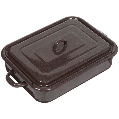 546463-РСВ (в уп.1шт.) - Противень с крышкой 4,5л, [01109392] 546463-РСВ (в уп.1шт.) - Противень с крышкой 4,5л, 43304-152 (т.кор. рябчик), без декора, материал: эмалированная сталь.