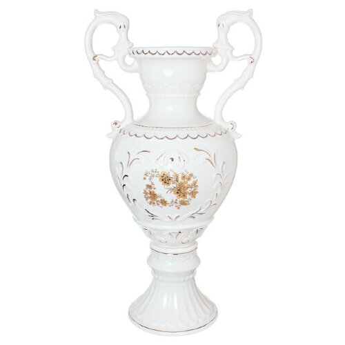 7205 (в кор.1шт.) - Ваза напольная &quot;Джулия&quot;, белая [01088779] 7205 (в кор.1шт.) - Ваза напольная "Джулия", белая деколь, высота 650мм, (В упаковке)