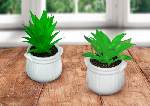 001003 - Цветочная композиция в ассортименте, H=14 [01108238] 001003 - Цветочная композиция в ассортименте, H=14см., без индивидуальной упаковки, материал: керамика