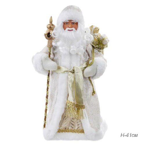 669819 (в уп.1шт.) - Фигурка Дед Мороз В золотисто [01054272] 669819 (в уп.1шт.) - Фигурка Дед Мороз В золотистом костюме из пластика и ткани / 20,5x12,5x41,5см /, арт.82522
