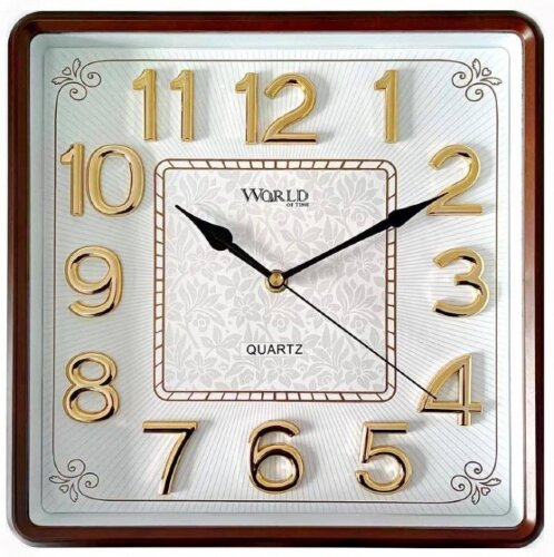 7887k CZW (в уп.20шт.) - Часы настенные WORLD, ква [01106394] 7887k CZW (в уп.20шт.) - Часы настенные WORLD, кварцевый механизм плавного хода, размер: 300х300х40мм, материал: пластик, стекло.