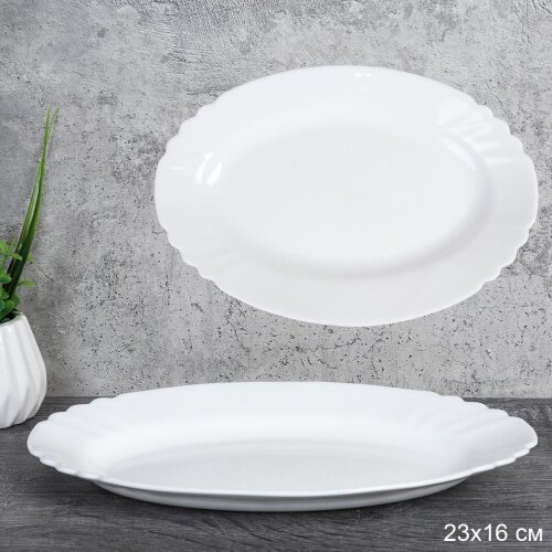 749761 (в уп.48шт.) - Блюдо овальное 228мм, глубок [01111078] 749761 (в уп.48шт.) - Блюдо овальное 228мм, глубокое. / FLX-90 (WHITE) /, материал: стеклокерамика.