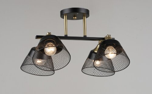 ВР-N6823/4 BK+COP L400*W380*H250 мм (4) светильник [01109612] ВР-N6823/4 BK+COP L400*W380*H250 мм (4) светильник потолочный