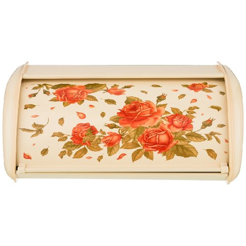 938-055 (в кор.4шт.) - Хлебница металлическая AGNE [01093684] 938-055 (в кор.4шт.) - Хлебница металлическая AGNESS "Корейская роза", размер: 35,5х23х14,5см.