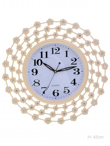 666145 (в уп.10шт.) - Часы настенные 45см. / WS-75 [01104698] 666145 (в уп.10шт.) - Часы настенные 45см. / WS-7525C /, материал: пластик, стекло.