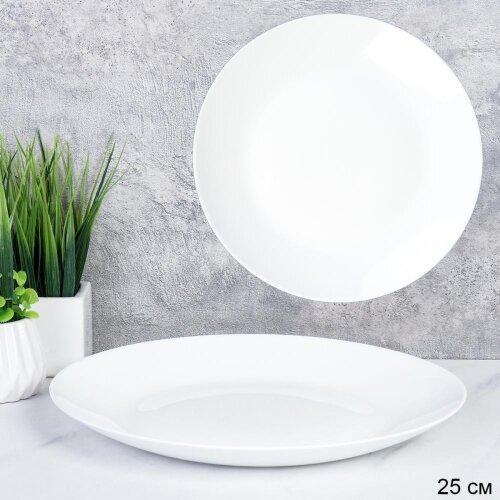 743174 (в уп.4шт.) - Тарелка 250мм, набор 6шт. / F [01099528] 743174 (в уп.4шт.) - Тарелка 250мм, набор 6шт. / FLY100 (white) /, материал: стеклокерамика.