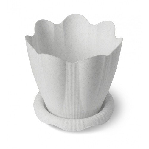 423776-РСВ (в уп.10шт.) - Горшок для растений &quot;Эде [01105475] 423776-РСВ (в уп.10шт.) - Горшок для растений "Эдельвейс" 5,3л Д24см с поддоном МРАМОР С193