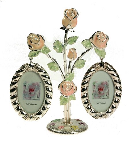 264009 (в уп.12шт.) - Фоторамка-дерево&quot;Букет роз&quot; [01047286] 264009 (в уп.12шт.) - Фоторамка-дерево"Букет роз" на 2 фото, размер: 18*9*20см.