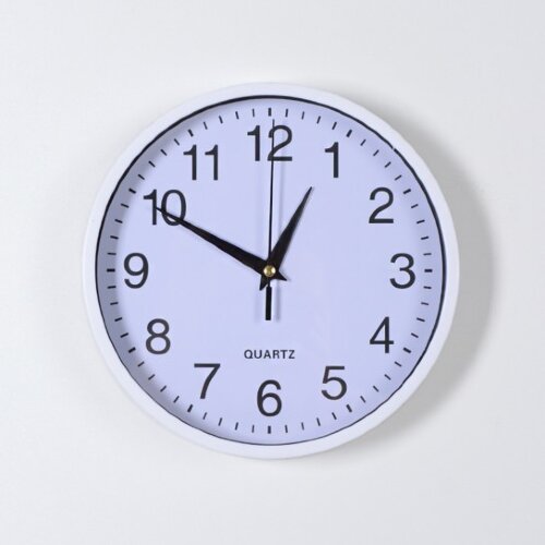 746269 (в уп.60шт.) - Часы настенные, круглые 20см [01110124] 746269 (в уп.60шт.) - Часы настенные, круглые 20см. / 530C-3 / белые, материал: стекло, пластик.