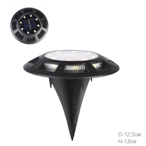 690375 (в уп.4/144шт.) - Светильник садовый на сол [01099266] 690375 (в уп.4/144шт.) - Светильник садовый на солнечной батарее, 12,5х13см. /PM-247/, материал: пластик.