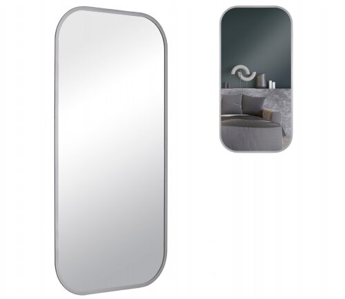 8042-Z3 (1) Зеркало интерьерное настенное с закруг [01108924] 8042-Z3 (1) Зеркало интерьерное настенное с закругленными углами c окантовкой 80х40 см, серебро, Рубин