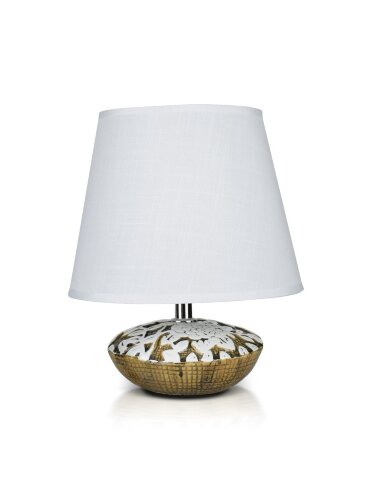К-EA046 Ancient+White shade H21см (24) светильник [01104486] К-EA046 Ancient+White shade H21см (24) светильник настольный