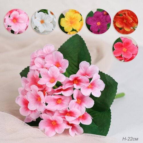 738968 (в уп.112шт.) - Цветок искусственный Фиалка [01108929] 738968 (в уп.112шт.) - Цветок искусственный Фиалка H=22см. / W01316-2 /, материал: пластик.