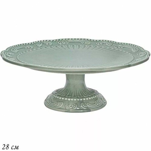 488759-РСВ (в уп.4шт.) - Тортовница на ножке 28 см [01104350] 488759-РСВ (в уп.4шт.) - Тортовница на ножке 28 см БАВАРИЯ в подар.упак. арт.110430, материал: керамика.