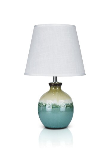 К-L507-5,5" Lake Blue+White shade H32см (24) свети [01090392] К-L507-5,5" Lake Blue+White shade H32см (24) светильник настольный