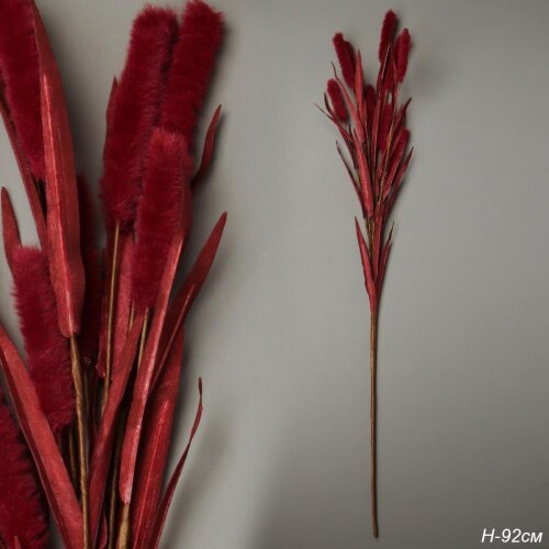 739992 (в уп.144шт.) - Ветка декоративная 90cм. / [01110451] 739992 (в уп.144шт.) - Ветка декоративная 90cм. / RW-319 / цвет винный