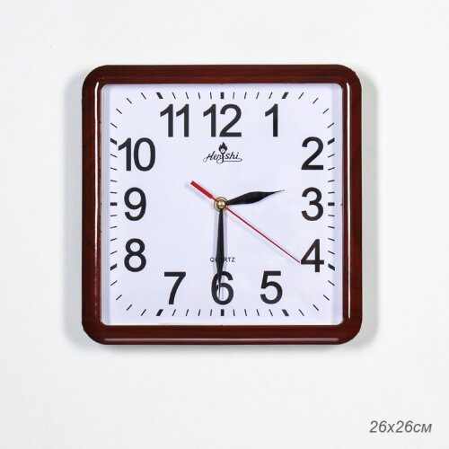 711970 (в уп.40шт.) - Часы настенные 26х26см. / 20 [01104691] 711970 (в уп.40шт.) - Часы настенные 26х26см. / 2078 /, материал: пластик, с текло.