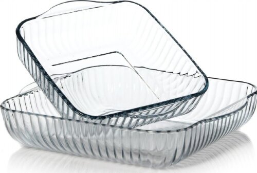 159166 (в кор.4наб.) - Набор квадратной посуды для [01086394] 159166 (в кор.4наб.) - Набор квадратной посуды для СВЧ 2пр. V=2л, 3,5л, стекло прозрачное.