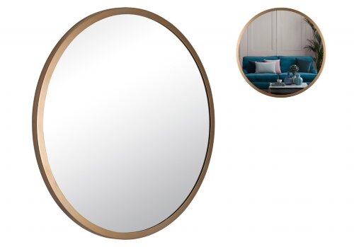 7077-Z4 (1) Зеркало интерьерное настенное в кругло [01106798] 7077-Z4 (1) Зеркало интерьерное настенное в круглом корпусе из металла  d=70, золотой Рубин