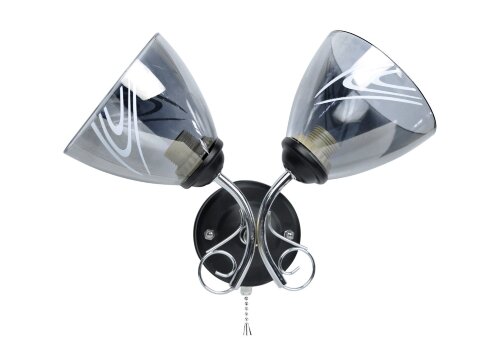 ДС-B9907B/2 CR+BLK (10) светильник настенный [01100058] ДС-B9907B/2 CR+BLK (10) светильник настенный