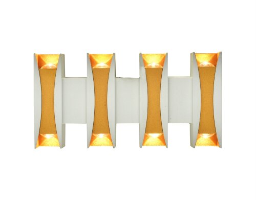 Х-B20915/8 White+Gold LED 8*1W 4000K (10) светильн [01103643] Х-B20915/8 White+Gold LED 8*1W 4000K (10) светильник настенный