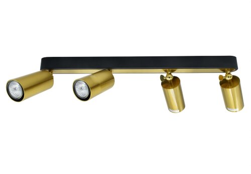 Х20644-4 BK+BRASS GU10 (5) светильник потолочный [01104284] Х20644-4 BK+BRASS GU10 (5) светильник потолочный