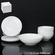 676626 (в уп.4наб.) - Столовый набор 13пр. белый ф [01099032]