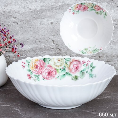 708210 (в уп.8наб.) - Набор салатников 6шт. 650мл. [01111441] 708210 (в уп.8наб.) - Набор салатников 6шт. 650мл. (175 мм) / TW-70 (7056) / Кустовая роза, материал: стеклокерамика.