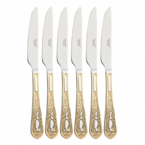 BK-6500N (в уп.50наб.) - Ножи 6шт. в блист.с крючк [01098542] BK-6500N (в уп.50наб.) - Ножи 6шт. в блист.с крючком,  толщина 1,36мм, поверхность зерк. с вставкой под золото. Состав: нержав. сталь.