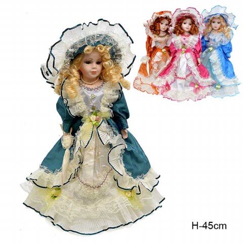 616665 (в кор.24шт.) - Кукла коллекционная, размер [01080919] 616665 (в кор.24шт.) - Кукла коллекционная, размер: H=45см., материал: керамика, полимер, металл.