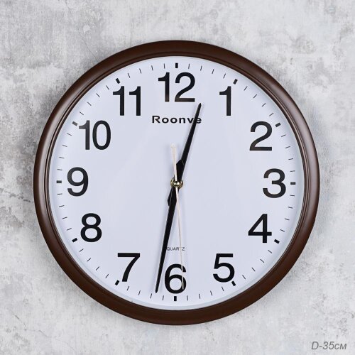 734955 (в уп.20шт.) - Часы настенные, круглые D=35 [01109182] 734955 (в уп.20шт.) - Часы настенные, круглые D=35см. / BW7261 /, материал: пластик, стекло.