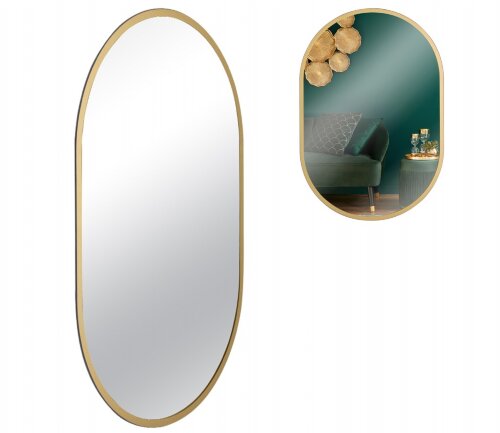 6041-Z3 (1) Зеркало интерьерное настенное овальное [01108916] 6041-Z3 (1) Зеркало интерьерное настенное овальное c окантовкой 60х40 см, золото, Рубин