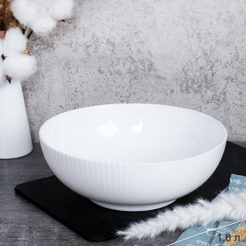 751489 (в уп.36шт.) - Салатник 1600мл, 203мм. Верт [01111210] 751489 (в уп.36шт.) - Салатник 1600мл, 203мм. Вертикаль / DKW-80 /, материал: стеклокерамика.