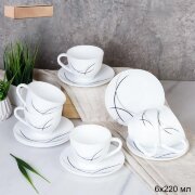 734711 (в уп.8шт.) - Чайный набор 12пр. 220мл. Пол [01109113]