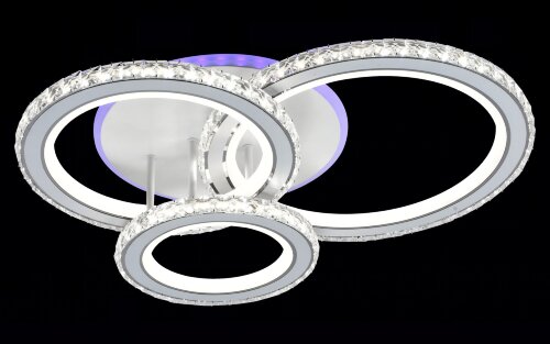 МС-XI3901B/3 WH+CR (RGB) Led 115W+4W 3000K+4000K+6 [01100723] МС-XI3901B/3 WH+CR (RGB) Led 115W+4W 3000K+4000K+6500K диммер (1) светильник потолочный