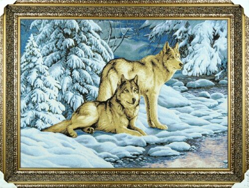 89*117 1 М/Р "Волки" Картина гобелен [01105716] 89*117 1 М/Р "Волки" Картина гобелен