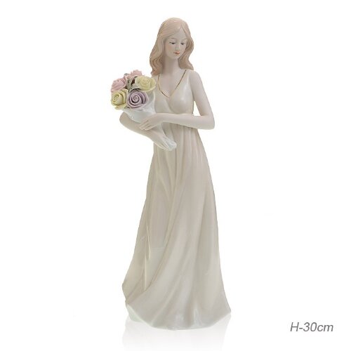 659038 (в уп.20шт.) - Статуэтка Дама с букетом цве [01108761] 659038 (в уп.20шт.) - Статуэтка Дама с букетом цветов H=30см. / HP3234 /, материал: фарфор.