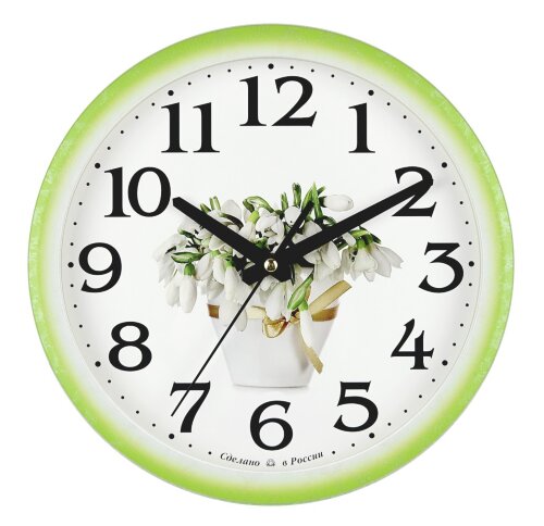 В 07 Алмаз (в кор.10шт.) - Часы настенные Алмаз, м [01109149] В 07 Алмаз (в кор.10шт.) - Часы настенные Алмаз, механизм: кварцевый плавного хода от бат АА, размер: 285*285*45мм, материал: пластик, стекло силикатное.