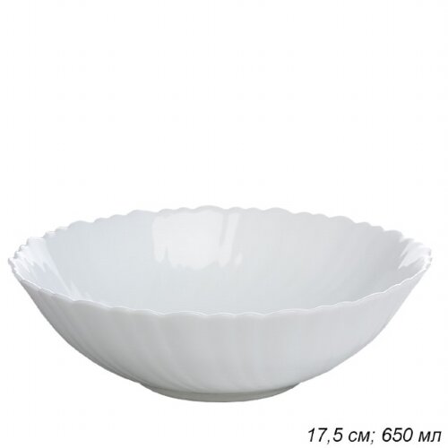 653675 (в уп.8наб.) - Набор салатников 6шт. 650мл. [01091581] 653675 (в уп.8наб.) - Набор салатников 6шт. 650мл.(175мм.) белый /TW-70XN/(WHITE), материал: стеклокерамика.