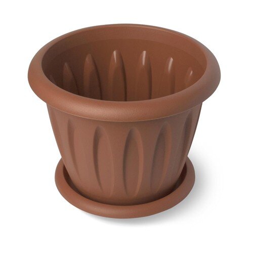 92383-РСВ (в уп.8шт.) - Горшок цветочный Фелиция M [01109839] 92383-РСВ (в уп.8шт.) - Горшок цветочный Фелиция Martika 6,4л Д270 с поддоном ТЕРРАКОТОВЫЙ С105