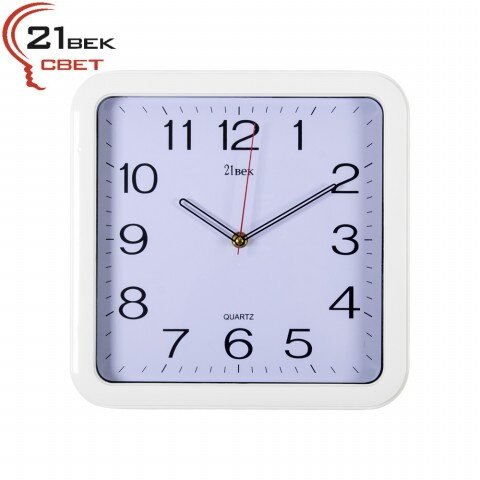 7667W Белые (в кор.10шт.) - Часы настенные квадрат [01081927] 7667W Белые (в кор.10шт.) - Часы настенные квадрат, размер: 29х29см, корпус белый "Классика"  "21Век", материал: пластик, стекло, плавный ход.