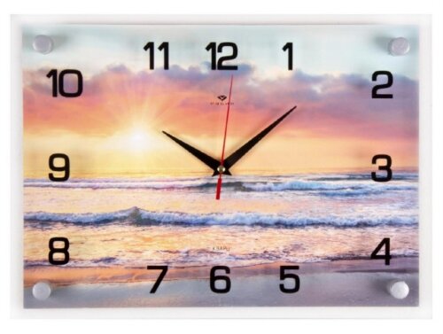 2535-071 (в кор.10шт.) - Часы настенные"Морской ра [01094361] 2535-071 (в кор.10шт.) - Часы настенные"Морской рассвет"21 Век, размер: 25*35см, материал: дерево, стекло, часовой механизм кварцевый, плавный ход